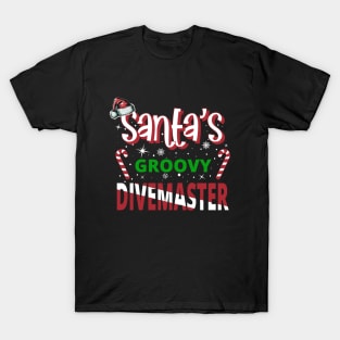 Santa's Groovy Divemaster - Holiday Funny Christmas T-Shirt